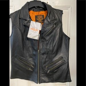 100% leather womens biker jacket